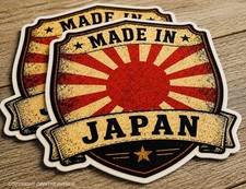 X2 Made In Japan Rising Sun Jdm Drifting Racing Vinyl Sticker Decals 3.5
