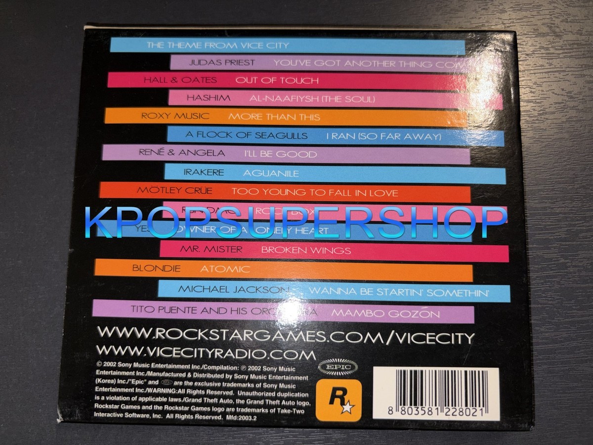 Grand Theft Auto Vice City O.S.T. Greatest Hits CD Booklet O Card
