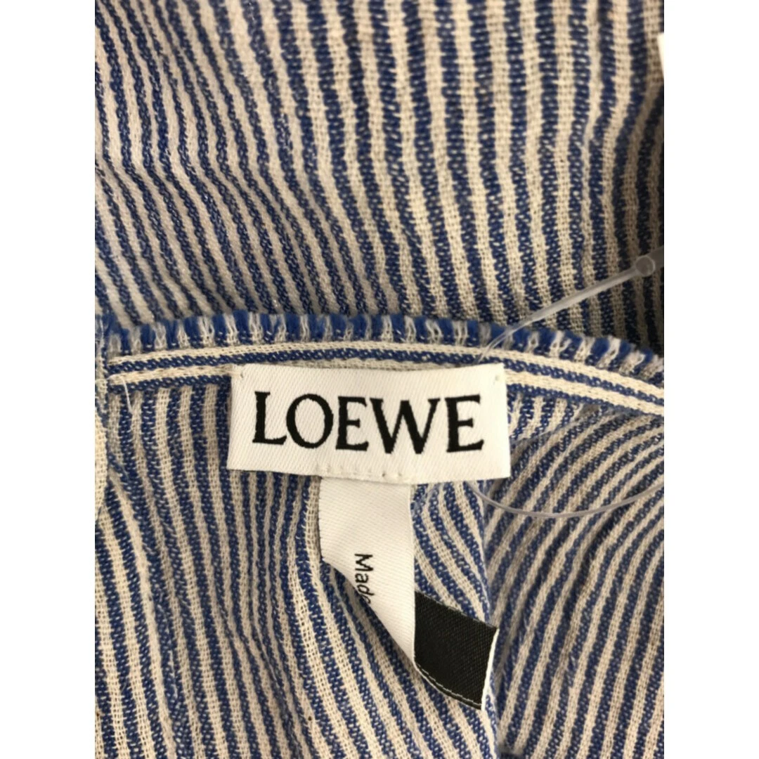 Abito a righe Loewe 17Ss cotone lino 17138772101 blu 34