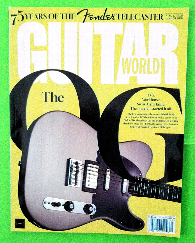 75 Years of the Fender Telecaster Guitar World Mag August 2026 - Doobie Brothers