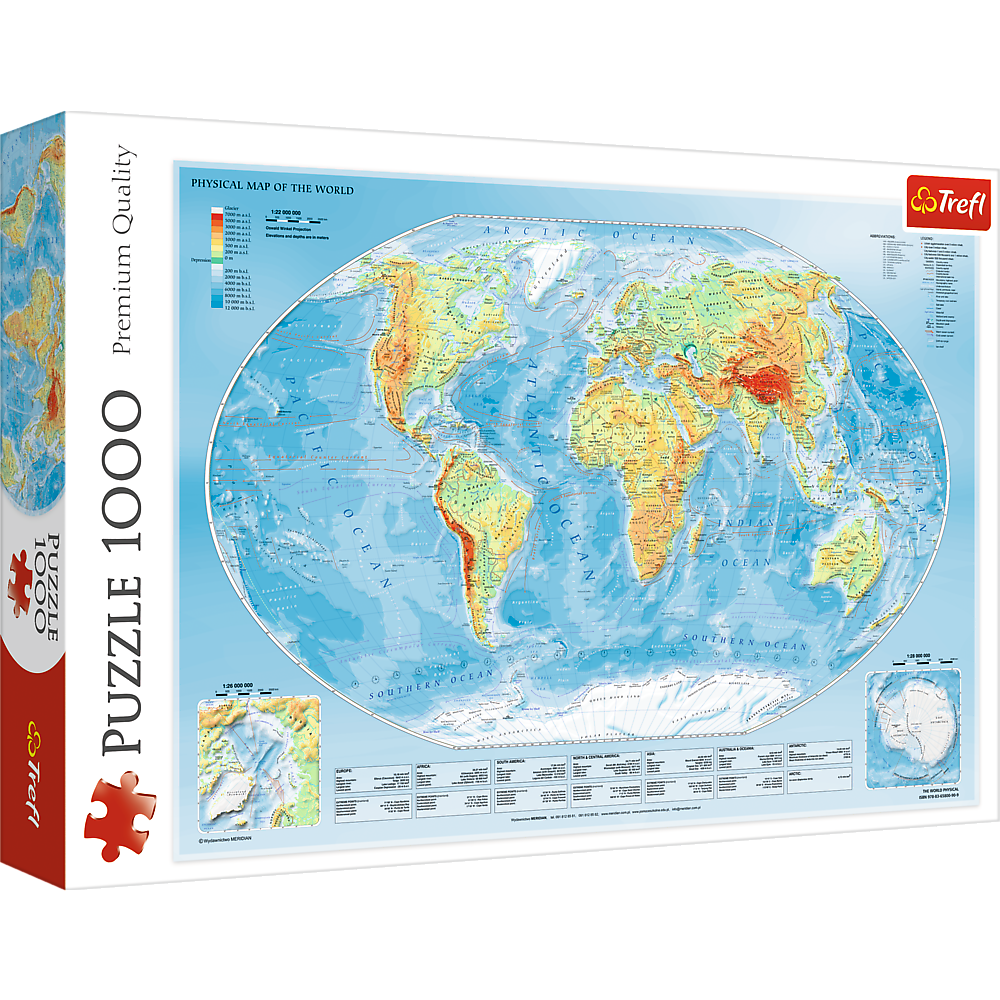 Puzzles - 1000 - Physische Weltkarte | Deutsch | Spiel | 2020 | Trefl SA - Bild 2