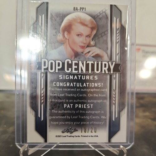 Pat Priest 2021 Leaf Pop Century Signatures BA-PP1 18/20 The Munsters - Picture 7 of 7