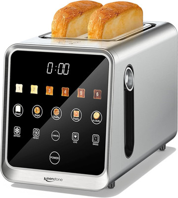 2-Slice Digital Smart Toaster Touchscreen Reheat Defrost Bagels Bread SS