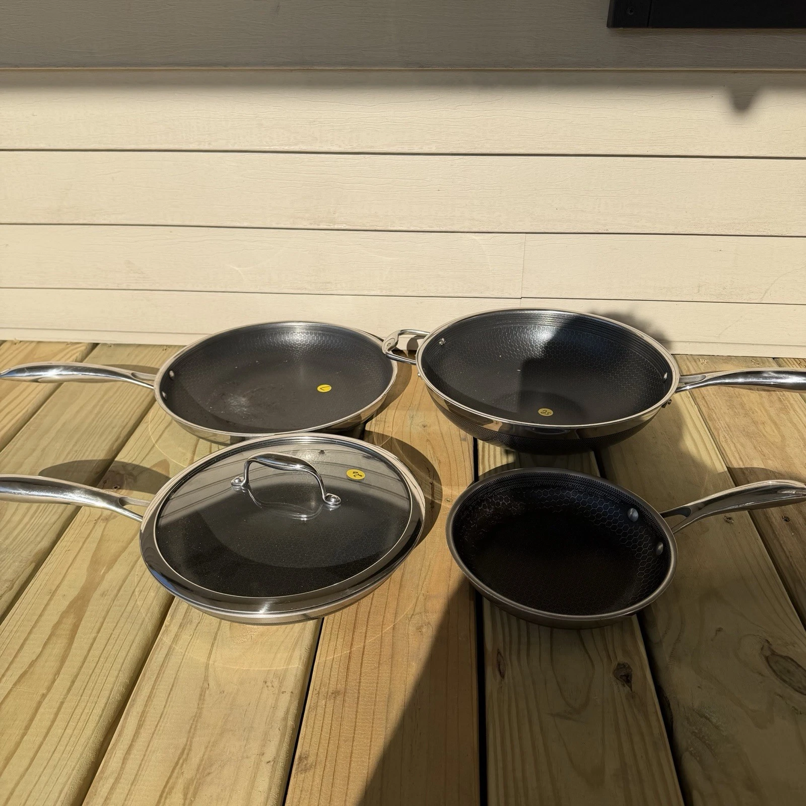 Hexclad Hybrid Cookware 5 Piece Set Preowned Great Condition