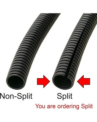 Electriduct Split Wire Loom Tubing Polyethylene Corrugated Flexible Conduit - 2''