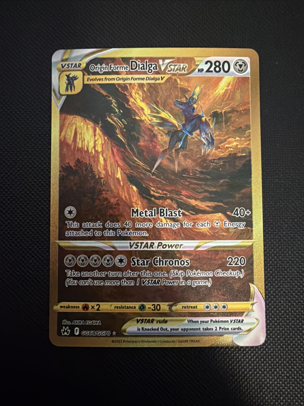 Origin Forme Dialga VSTAR (Secret) GG68/GG70 SWSH: Crown Zenith: Galarian...