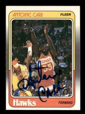 1988-89 Fleer #1 Antoine Carr signed autograph  crisp blue sharpie BXCP67