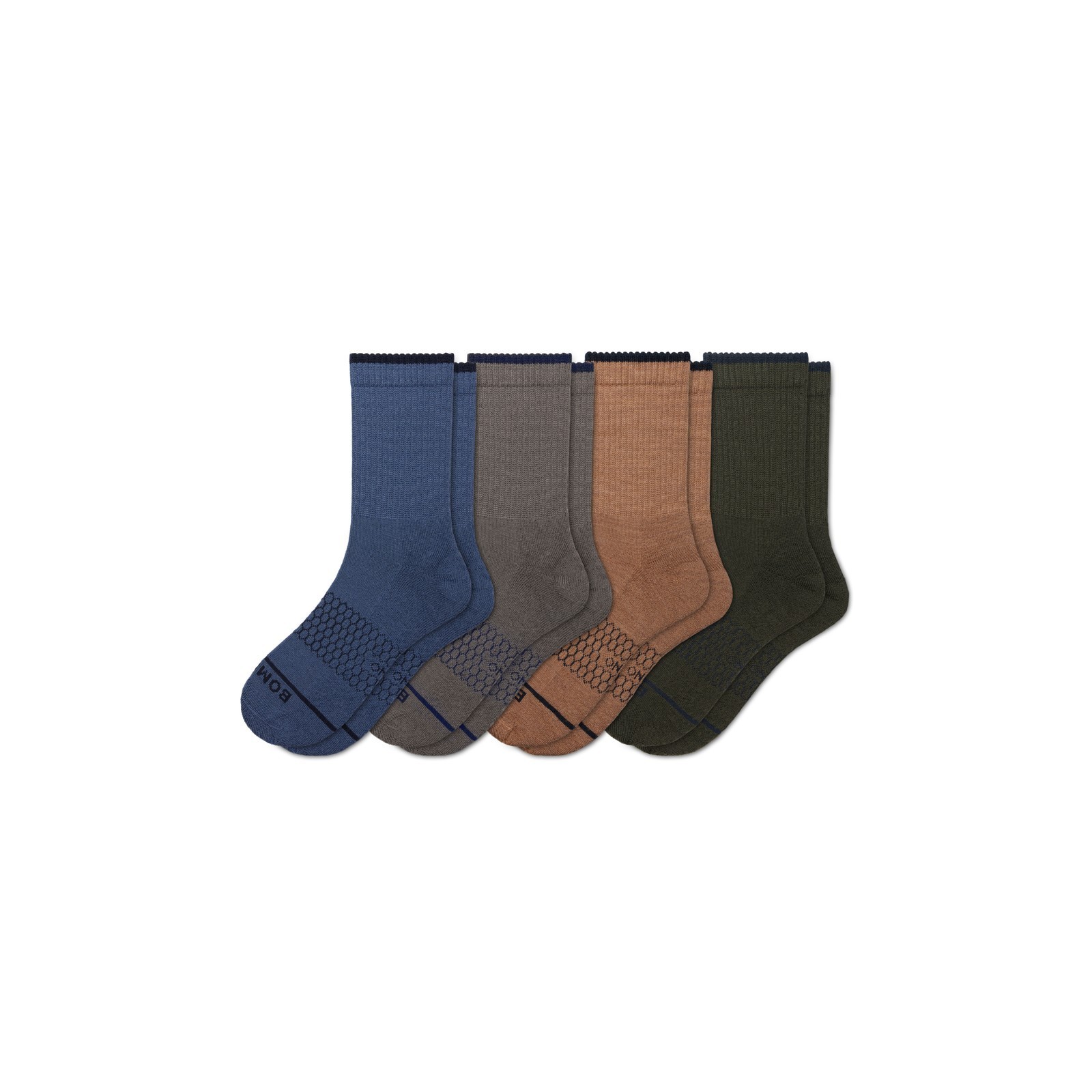 Bombas Men's 4-Pack Merino Wool Blend Half Calf Sock - All Colors & Sizes