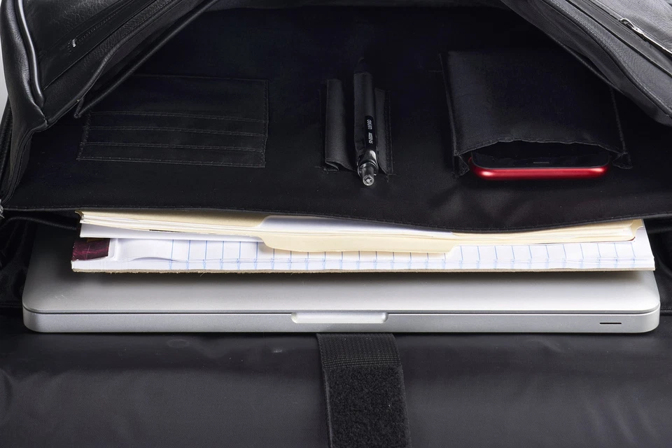 "Maletín de cuero Hammer Anvil hasta 15,6"" estuche para computadora portátil bolso mensajero portafolio" Foto 3 de 4