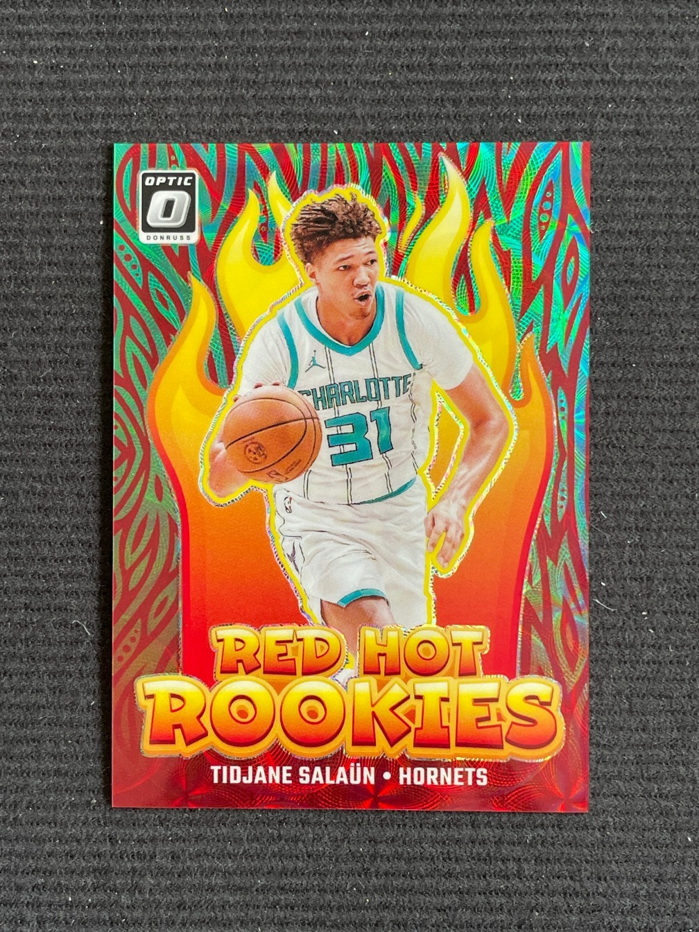 Tidjane Salaun 2024-25 Panini Donruss Optic RC Red Hot Rookies Green /25 #5