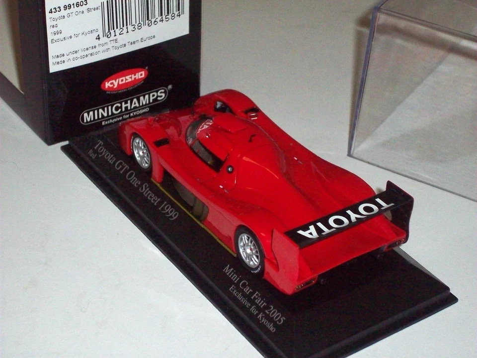 MINICHAMPS 1/43 TOYOTA GT One Street 1999 Red 433991603 Exclusive for KYOSHO - Immagine 4 di 4