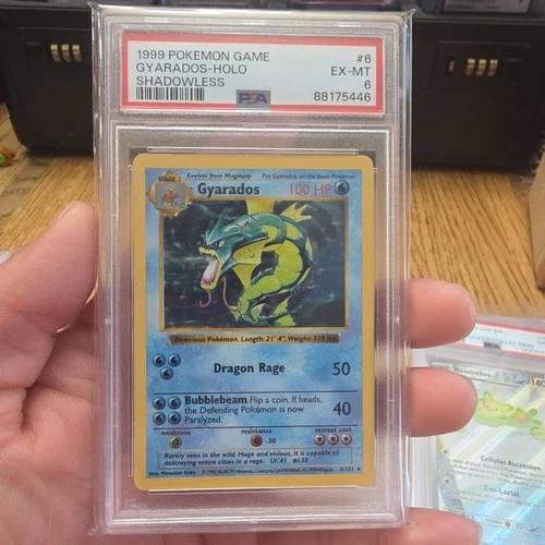PSA 6 Shadowless Gyarados 6/102 Base Holo 1999 Pokemon Card Vintage