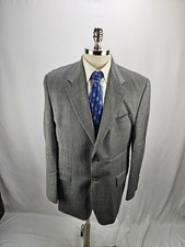 Ralph Lauren men's Gray Herringbone Wool Blazer Jacket 42R