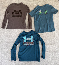 Under Armour UA Shirts Youth Medium YMD Multicolor Lot of 3 Long-2 Short-1