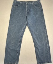 Wrangler Five Star Relaxed Fit 42x32 Blue Jeans Straight Leg U-Shape New