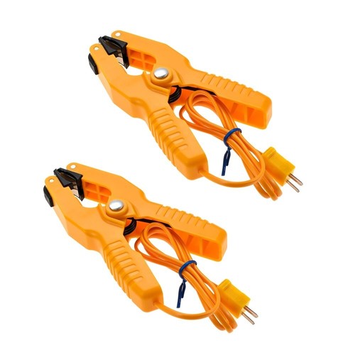 Type K Pipe Clamp Temperature Lead Probe HVAC Pipes Jaw Clip Plumbing Type K Pipe Clamp Temperature Lead Probe HVAC Pipes Jaw Clip Plumbing