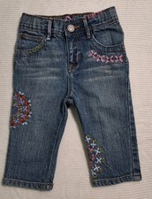 Baby Gap 2T Vintage Y2K Girls Stretch Embroidered Denim Jeans