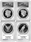 2023 S MORGAN & PEACE SILVER DOLLAR  SET PCGS PR70DCAM FDOI ANA PITTSBURGH W/OGP