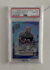 2017 Panini Optic Rated Rookie Leonard Fournette Auto /75 PSA 10