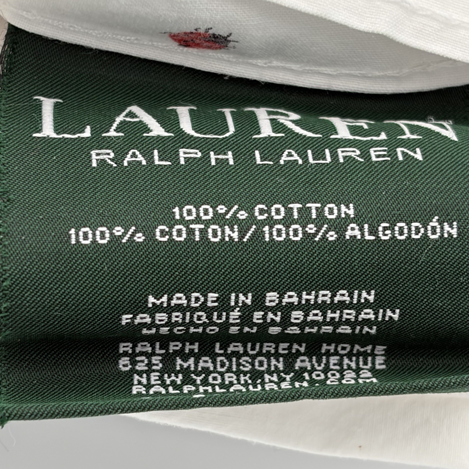 Ralph Lauren Red Ladybug White Twin Flat Sheet Gently Used thumbnail 3