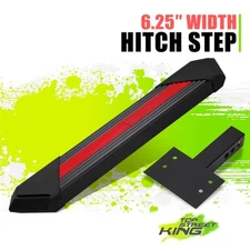 Universal 6.25" Black Coated Tow Hitch Step Bar Board for 2" Receiver Pickup SUV