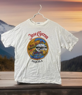 #ad #ad 🔥 Vintage • Tuff One’s Jose Cuervo Tequila White Single Stitch T Shirt • Men XL $34.95
