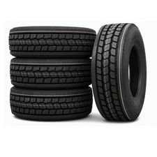 Set Of 4 D755 11r22.5 16 Ply Drive Semi Truck Tires Commercial Grade