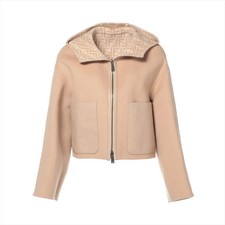 Fendi ZUCCa 21 years Wool Jacket 38 Ladies' Beige FJ6993 Reversible