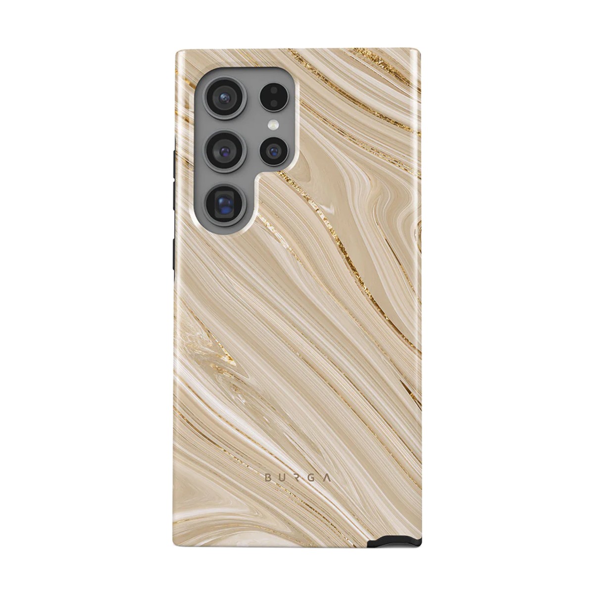 Coque Galaxy S24 Ultra Burga Tough antichoc beige double couche