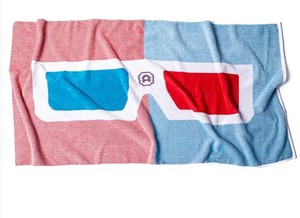 3D SPECS GLASSES Beach Towels 30x60 inch Custom Woven New Thick Pool Summer Swim