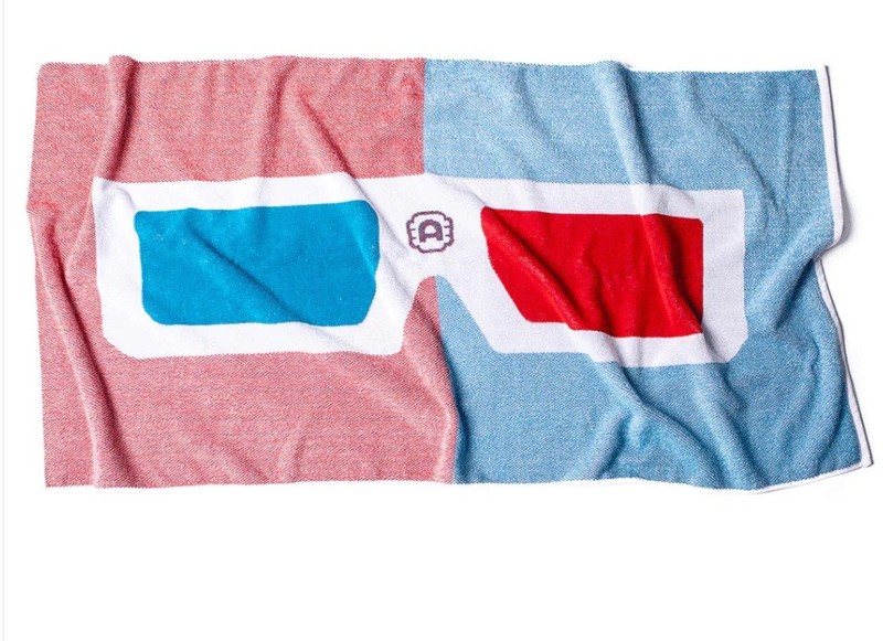 3D SPECS GLASSES Beach Towels 30x60 inch Custom Woven New Thick Pool Summer Swim
