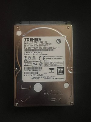 Toshiba MQ01ABD Desktop-Festplattenlaufwerk 1 TB, intern, 5400 1/min, 6,35 cm (2,5'') (MQ01ABD100)