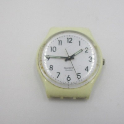 2009 Swatch Watch Just White Head Only No Strap New Battery