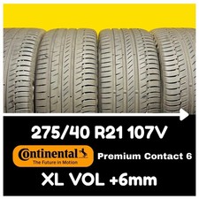 275/40/21 Continental Premium Contact 6 Tyres | XL VOL Foam | 4 Tyres Ser | +6mm