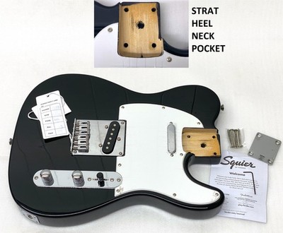 STRAT HEEL!  Genuine FULL THICKNESS Fender Squier Fully Loaded Tele Body Cutout