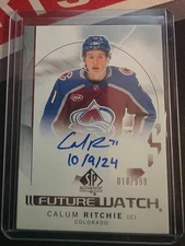 2024 SP Authentic Calum Ritchie Future Watch Auto Inscribed /999 /50