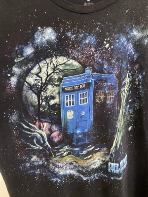 Dr Who And The Daleks Men s T-Shirt M Black Short Sleeve Cotton