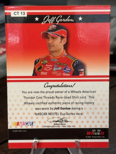 2007 Wheels American Thunder Cool Threads #CT13 Jeff Gordon 169/299 - Picture 2 of 2