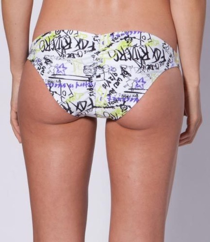 FOX RACING WOMENS SWIMWEAR REVELRY TWISTED BOTTOM BLACK girls swimsuit bikini - Picture 3 of 4