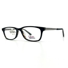 Chelsea Morgan CM 2011 BK Eyeglasses Frames Brown gold Rectangular 52-16-140 a3