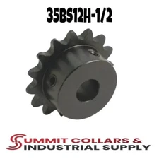 #35 Roller Chain Sprocket, 14 Tooth, 1/2" ID Stock Bore
