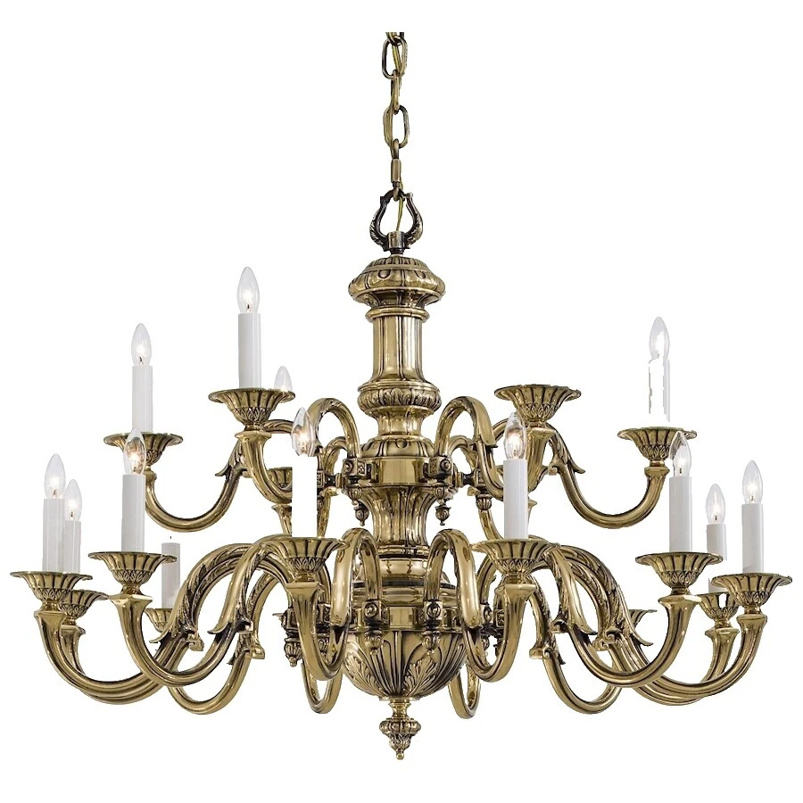 Candelabros tradicional de latón Metropolitan y Lámparas de techo