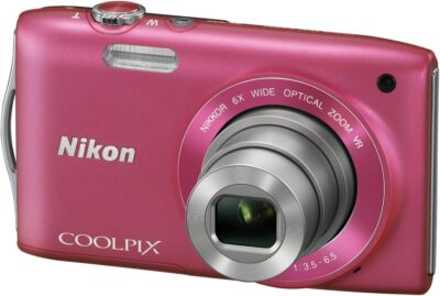 【美品・返品保証】　ニコン　Nikon COOLPIX S3300 ピンク Nikon COOLPIX S3300 6x Zoom 16.0MP Digital Camera PINK/RED/BLACK
