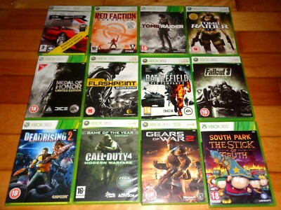 12 x Microsoft Xbox 360 Game Bundle: Action Adventure COD