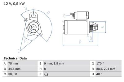 BOSCH Anlasser Starter 0 986 023 520