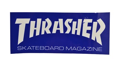 Thrasher SKATE MAG Blue White Large 9.5'' Skateboarding Decal Sticker