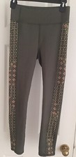 Anthropologie Daily Practice Sofia High Waisted Leggings Small Olive W/ Floral