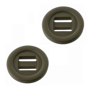 Boutons à Fentes Style British Army - Couleurs Kaki Et Olive - Plastique Durable - Lot