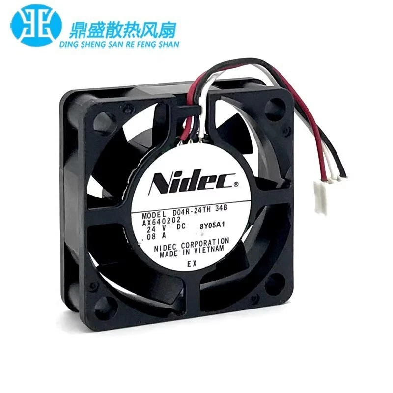 Nidec D04R-24TH 34B 4015 DC24V 0.08A 4CM 3-Pin Inverter Cooling Fan - Image 2 of 4