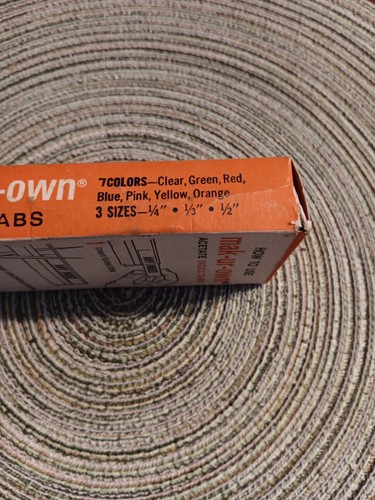 Vtg MAK UR OWN linen skirt INDEX TAB Victor Safe Equipment 1/4 1/3 1/2 Clear - Picture 5 of 9